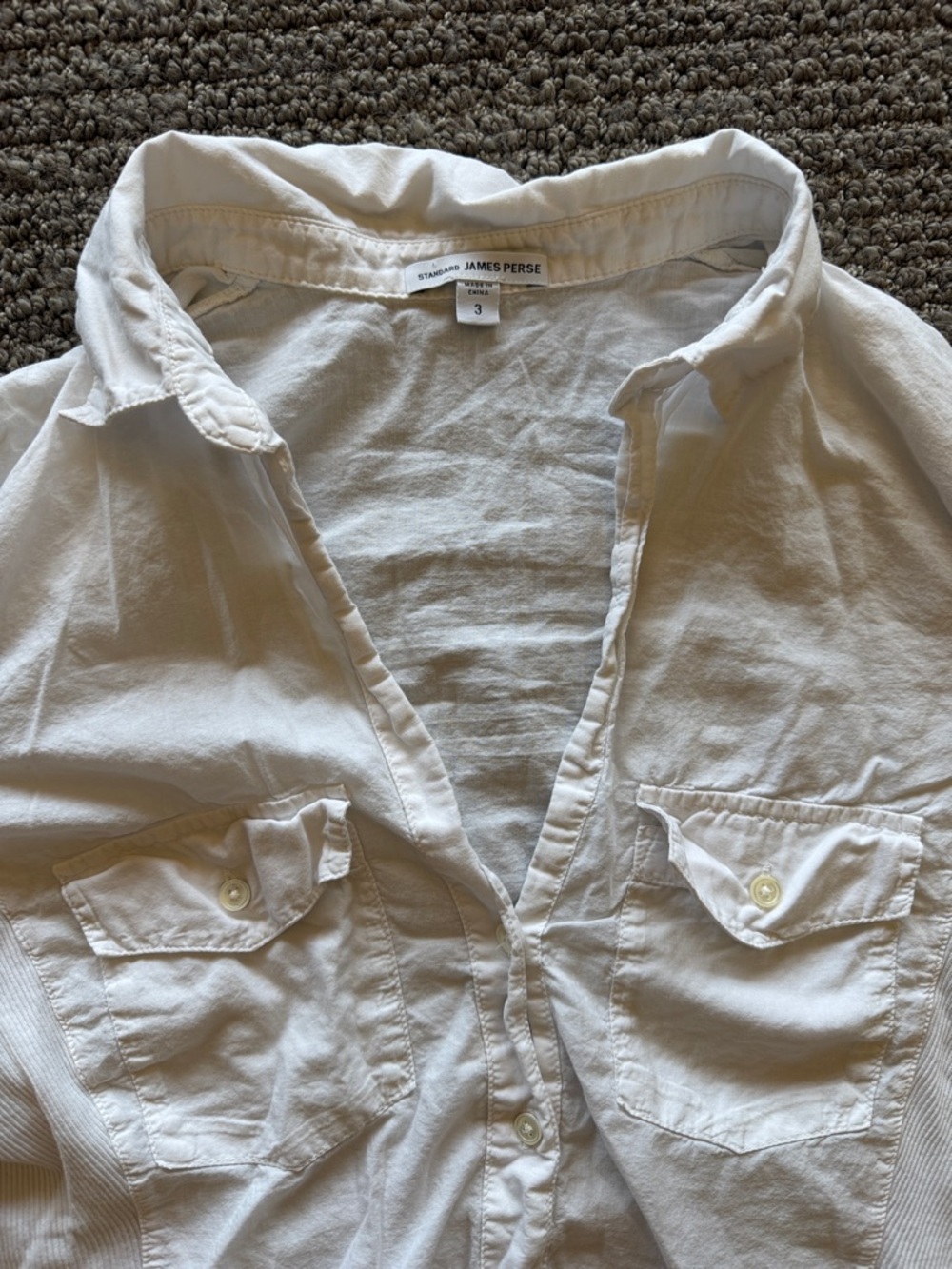 James Perse White Button-front Shirt - Lightweight Cotton - 3 - Picture 2 of 5